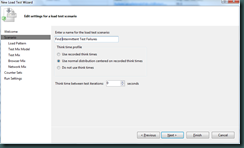 New Load Test Wizard - Scenario