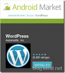 Wordpress at Android Market