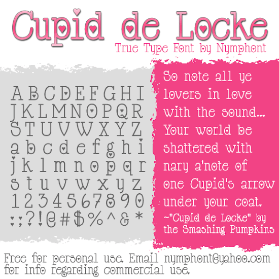 Cupid de Locke Font Poster