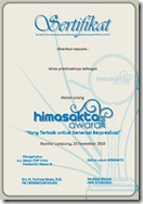 Sertifikat Himasakta Award 2010