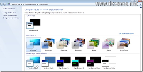 windows 7 basic themes 窓7基礎主題