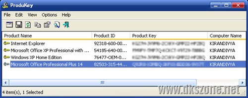 Prouduct_Key_Recovery