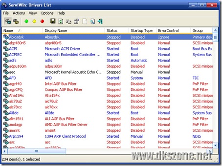 View and Manage All Drivers, Services on your PC with ServiWin