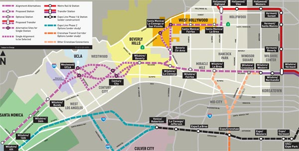Westside Subway Extension map