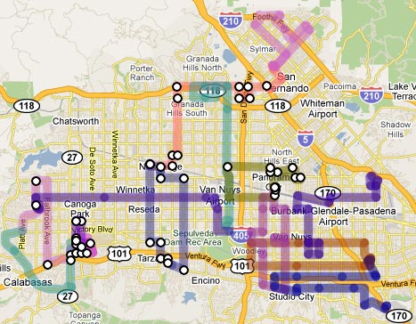 San Fernando Valley map
