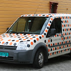 Lustig: geflecktes Auto in Flekkefjord