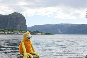 Erich an der Kreuzung Lysefjord/Høgsfjord