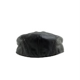 Genuine leather ivy caps LV01 black