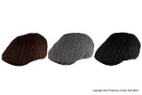 Fall/winter wool poly blend trendy ivy caps 2205 brown/white 2205 grey/white 2205 black/white