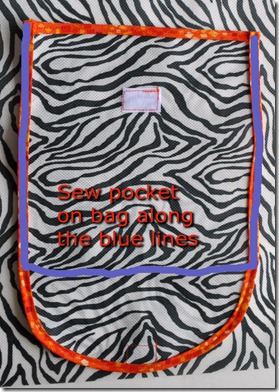 reusable bag tutorial pocket