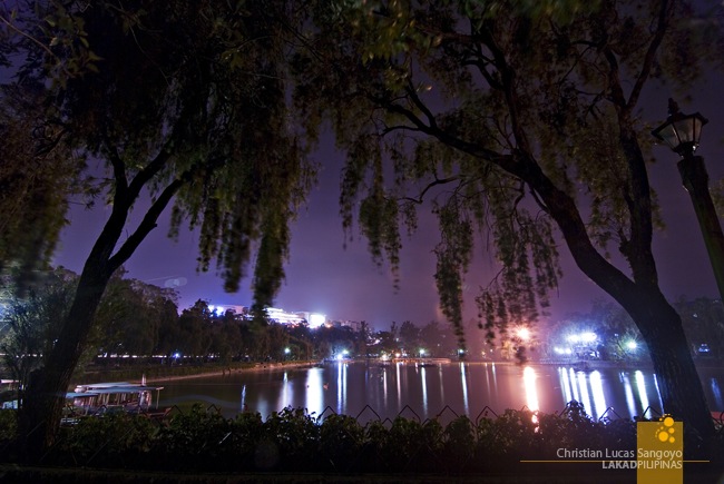 Burnham Park's Lagoon at Night