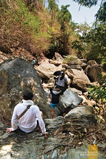 The Bouldered Path En Route to Apyas Waterfalls