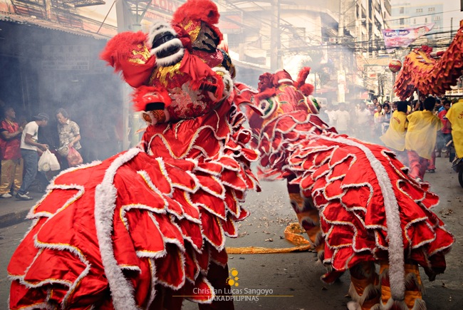 Chinese Dragon Dance at the Manila Chinatown