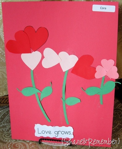 Love Grows Preschool Valentine Art