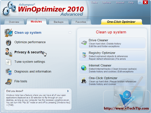 Ashampoo Advanced WinOptimizer 2010 screenshot Ashampoo WinOptimizer 2010 Advanced 1 Year Free License