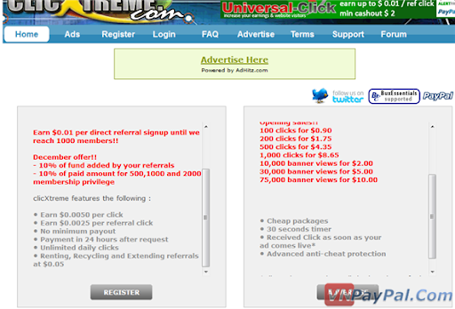 PTC - Paid To Click - Những Điều Cần Biết [Cập Nhật]