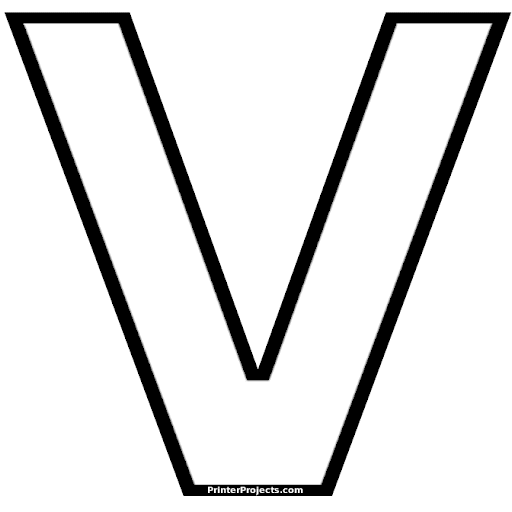 Letra v para pintar - Imagui