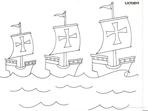 Barcos de cristobal colon para colorear - Imagui