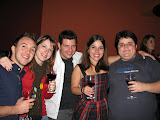 Rafinha, Carol, Klauss, Livinha, Alexandre e Sabrina no fundo