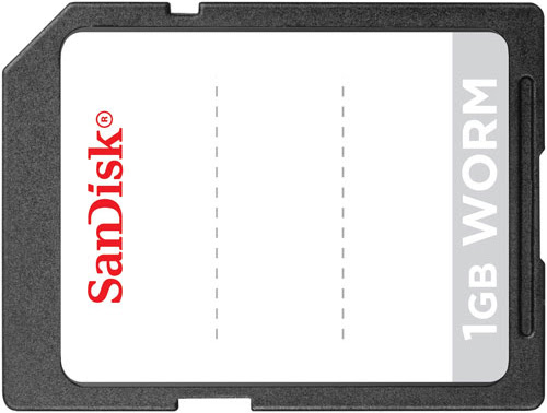 SanDisk SD WORM Write ONCE Read Many - Store Your Images Digitally For 100 Years Sandisk Tamper Proof SD WORM Write Once Read Many Memory Cards can store images for 100 years