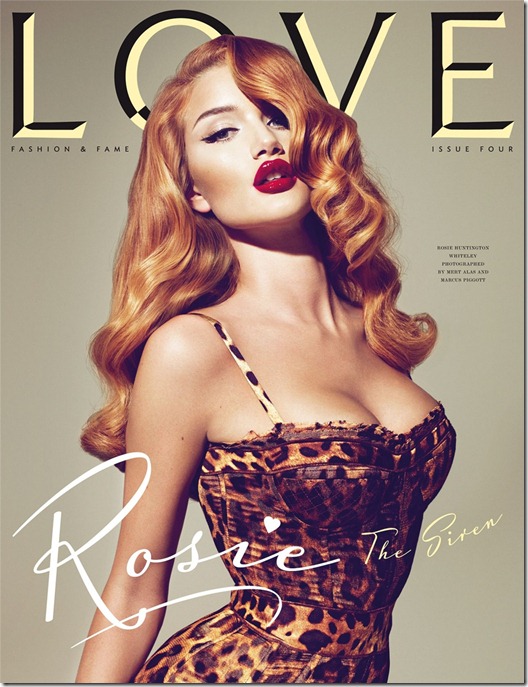 Rosie Huntington love magazine