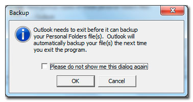 Outlook 2010 Crear copias de seguridad de las carpetas personales de Outlook 2010