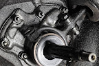 Inside the front of the old gearbox.