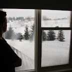 Awaking to the first view of snowy Canada.
