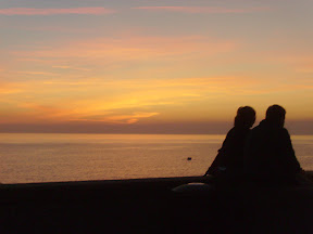 chesil beach sunset