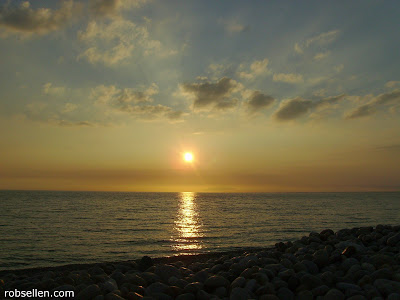 Chesil beach sunset
