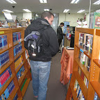 South Koreans love backpacks with reflective safety strips.