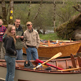 People gathering for the launch of the  2009 McKenzie River Drift Boat Parade