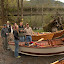 People gathering for the launch of the  2009 McKenzie River Drift Boat Parade
