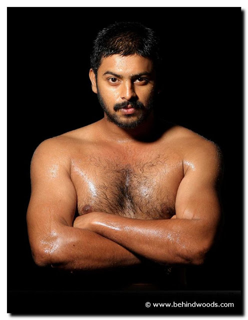 srikanth tamil actor showing off his hairy chest