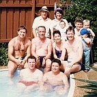 Family members by the pool many moons ago Family members by the pool many moons ago