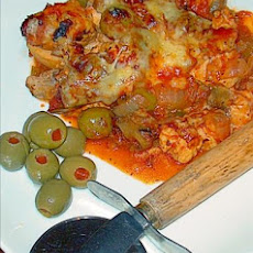 Easy Chicken Pizza Casserole