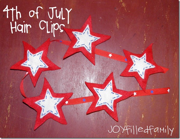 july 4th hair clips JOY