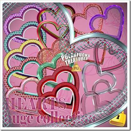 digital scrapbooking freebies   HEARTS – huge collection w/Freebie!