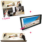 Wooden Frame Elegance Wedding Package (Frame + Car Magnetic Photos)