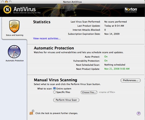 Norton Internet Security 4.1 For Mac