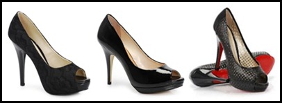 moda de novela - peep toe pretos
