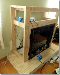 Running electrical inside mantel
