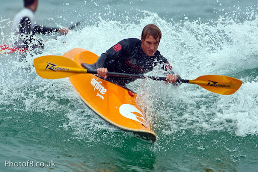 Nathan Eades at the Surf Kayak Worlds in his new Airtime Alushe
