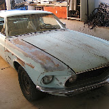 1969 Mustang 302 V8 baby-blue Deluxe Interior