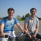 Deutschland- Mickey & Caleb ride bikes.JPG