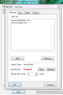 Add website to monitor in WUMP