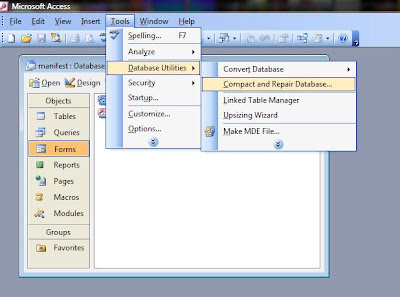 Reclaim MS Access File Free Space