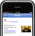 Businesses layer for Google Earth on your iPhone
