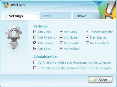 WLM Safe MSN Live Messenger Antivirus Script