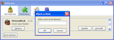 HistoryBlock Firefox Add-On HistoryBlock Firefox Add-On